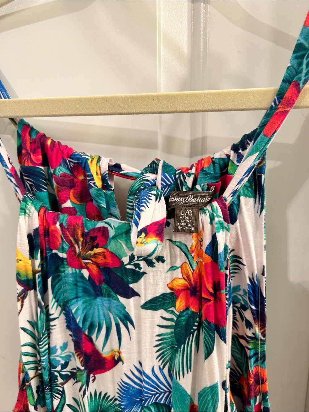 Tommy Bahama Tropical Floral Maxi Sundress in Teal & Red - Picture 2 of 3